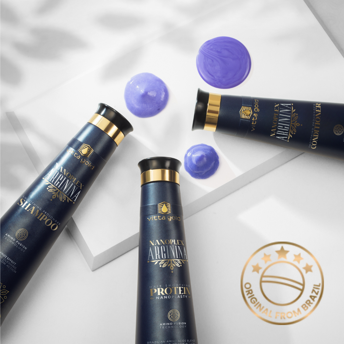 Nanoplex Arginina professional smoothing result on blonde hair
